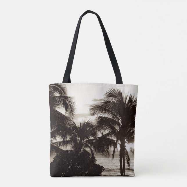 Vintager Waikiki-Hawaiianpalm Tasche (Rückseite)