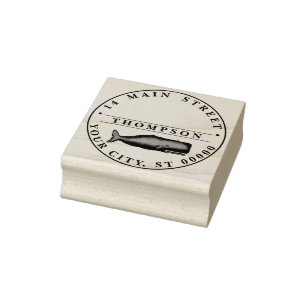 Vintager Wal aus dem 19. Jahrhundert, der N Zeichn Gummistempel