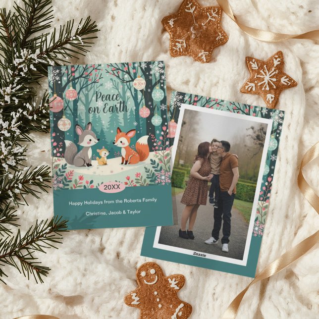 Vintager Wald Feiertagskarte (Von Creator hochgeladen)