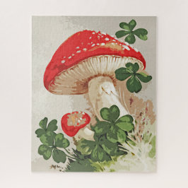 Vintager Wald Pilz Lucky Klee