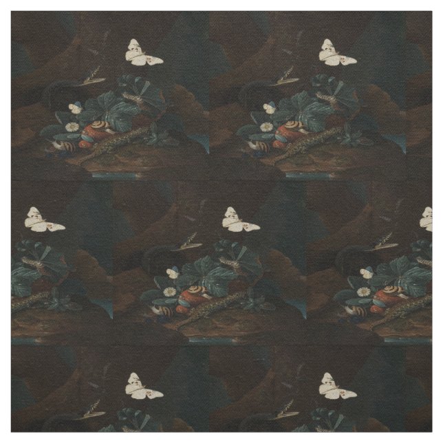 Vintager Waldboden Stillleben Stoff (Muster)