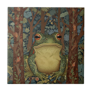 Vintager Waldfrosch Fliese