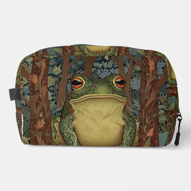 Vintager Waldfrosch Waschbeutel (Vorderseite)