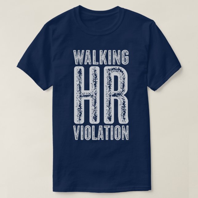 Vintager Walking-HR-Verstoß T-Shirt (Design vorne)