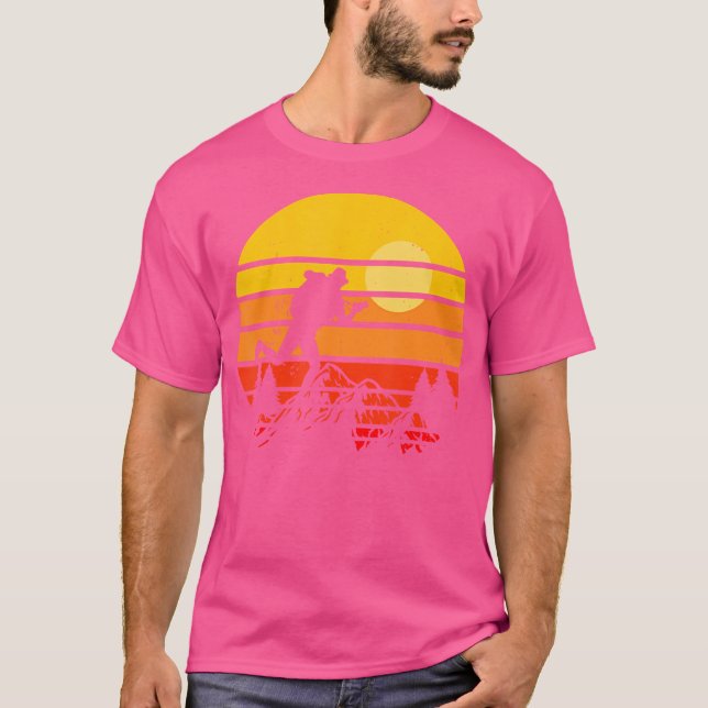 Vintager Wanderberg Klettersteig Im Freien Reitaus T-Shirt (Vorderseite)
