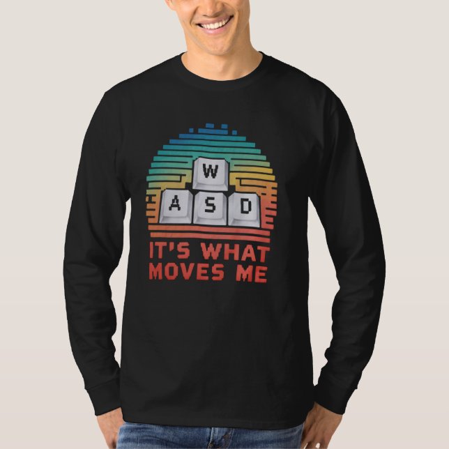 Vintager WASD PC Gamer T - Shirt (Vorderseite)