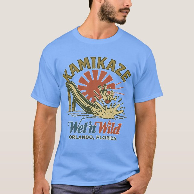 Vintager Wasserpark KAMIKAZE T-Shirt (Vorderseite)