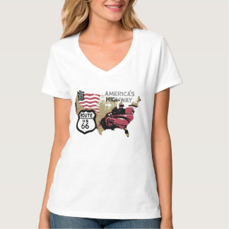 Vintager Weg 66 T-Shirt
