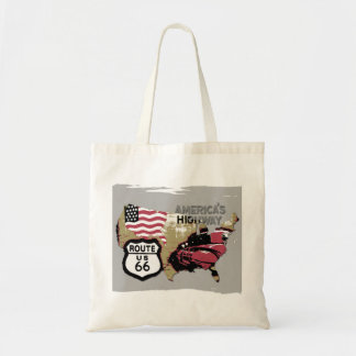 Vintager Weg 66 Tragetasche