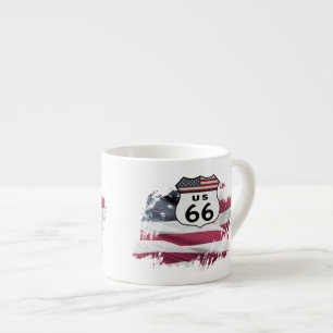 Vintager Weg US 66 Espressotasse