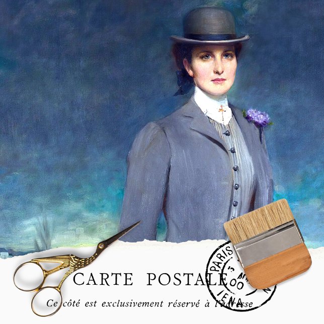 Vintager weiblicher Hund Rustikales Gewebepapier Seidenpapier (Von Creator hochgeladen)