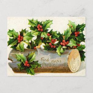 Vintager Weihnachten-Rundgang Feiertagspostkarte