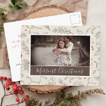 Vintager Weihnachts-Foto-Filter Postkarte<br><div class="desc">Vintage Weihnachts-Postkarte mit einem Filter und einem Skript-Wort "Frohe Weihnachten". Das Foto ist Ihr Lieblingslied. Auf der Rückseite der Postkarte kann der Text für eine handgeschriebene Nachricht angepasst oder gelöscht werden. E-Mail an JMR._Designs@yahoo.com ,  wenn Sie Hilfe benötigen oder besondere Wünsche haben.</div>
