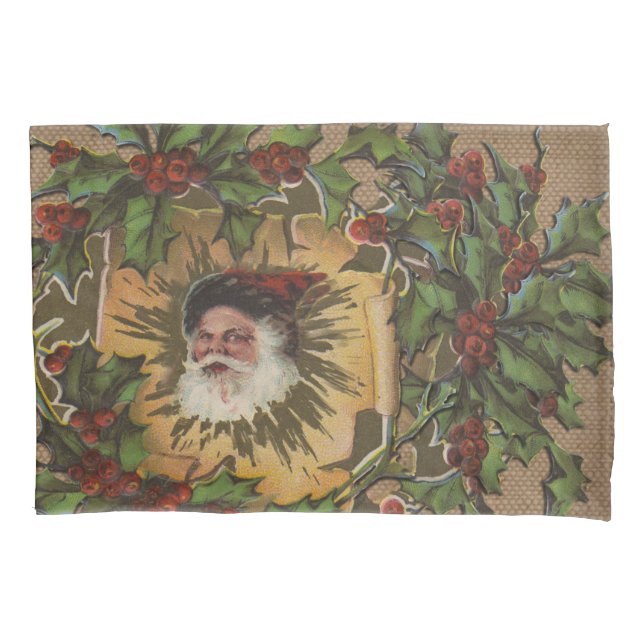 Vintager Weihnachtsanfang Kissenbezug (Vorderseite)