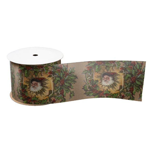 Vintager Weihnachtsanfang Satinband (Spule)