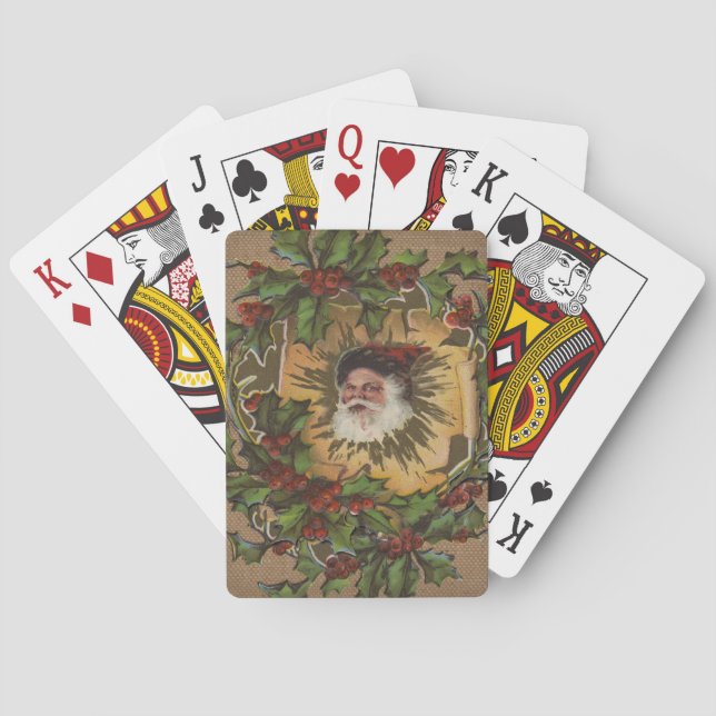 Vintager Weihnachtsanfang Spielkarten (Rückseite)