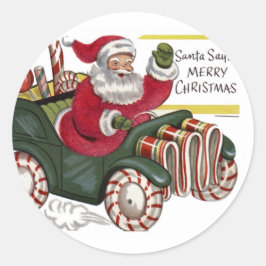 Vintager Weihnachtsaufkleber im Auto Runder Aufkleber