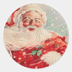 Vintager Weihnachtsaufkleber Runder Aufkleber