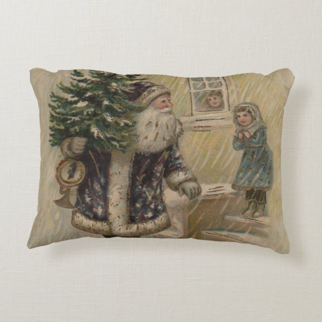 Vintager Weihnachtsbaum Dekokissen (Rückseite)