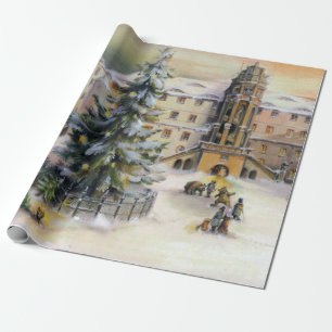 Vintager Weihnachtsbaum Geschenkpapier