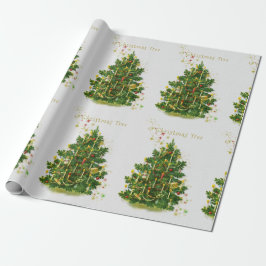 Vintager Weihnachtsbaum Geschenkpapier