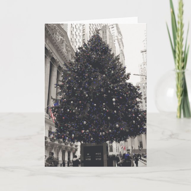 Vintager Weihnachtsbaum Karte (Vorderseite)