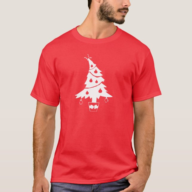 Vintager Weihnachtsbaum mit T-Shirt (Vorderseite)