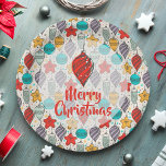 Vintager Weihnachtsbaum Pappteller<br><div class="desc">Weihnachtsbaumschmuck und Frohe Weihnachten (oder jeder Gruß,  den Sie wählen) auf Papier Teller in 2 Größen - 7" und 9" ergänzen Ihren Urlaub oder Weihnachten Party. PASSENDE Servietten,  Geschenktaschen,  Einladungen,  Aufkleber,  Fotokarten und vieles mehr in unserem Shop.</div>