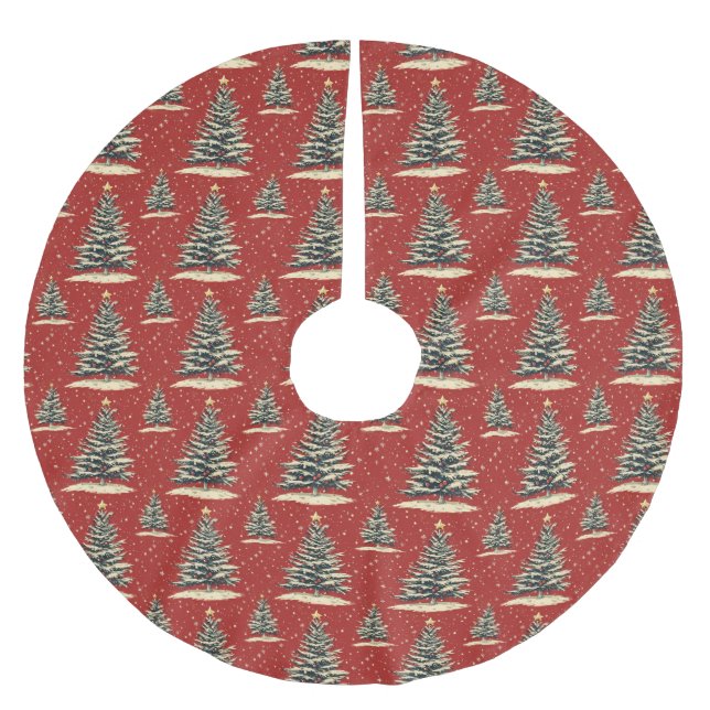 Vintager Weihnachtsbaum Polyester Weihnachtsbaumdecke (Vorderseite)