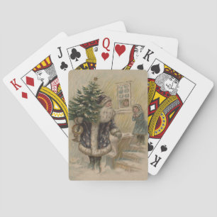 Vintager Weihnachtsbaum Spielkarten