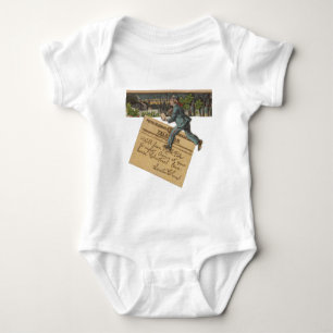 Vintager Weihnachtsbrief Baby Strampler