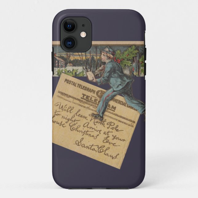 Vintager Weihnachtsbrief Case-Mate iPhone Hülle (Rückseite)