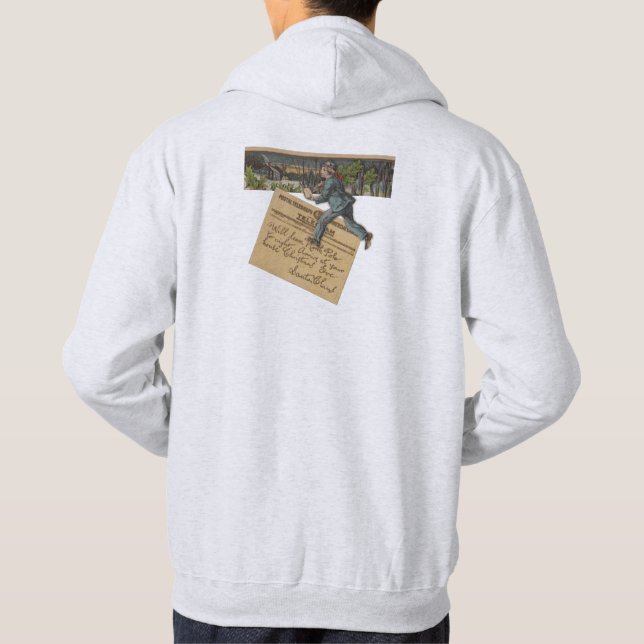 Vintager Weihnachtsbrief Hoodie (Rückseite)