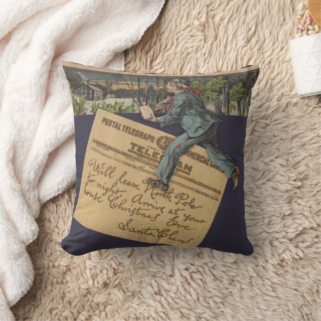 Vintager Weihnachtsbrief Kissen (Decke)