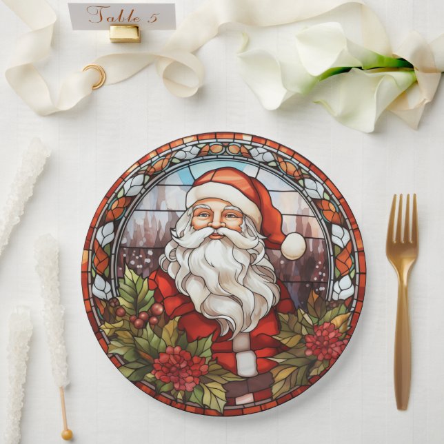 Vintager Weihnachtsfeiertag - Imitate Pappteller (Hochzeit)