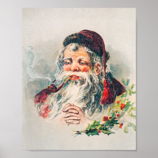 Vintager Weihnachtsfeiertag Poster (Vorne)
