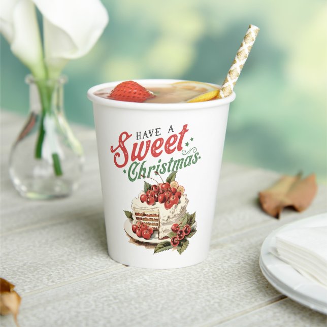 Vintager Weihnachtsfest Pappbecher (In Situ)