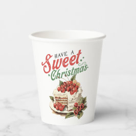 Vintager Weihnachtsfest Pappbecher