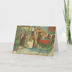 Vintager WeihnachtsHomecoming Feiertagskarte
