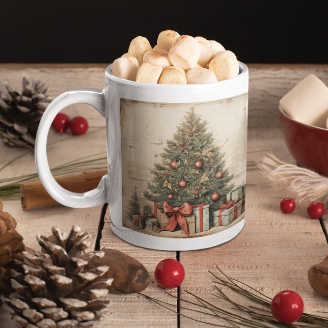 Vintager Weihnachtskaffee Tasse (Von Creator hochgeladen)