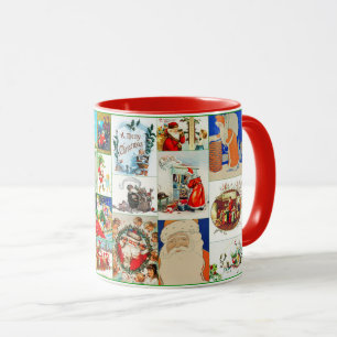 Vintager Weihnachtskalender Tasse