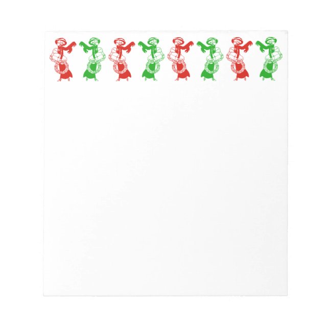 Vintager Weihnachtsladen Notizblock (Vorderseite)