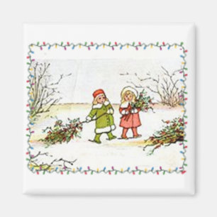 Vintager Weihnachtsmagnet Magnet