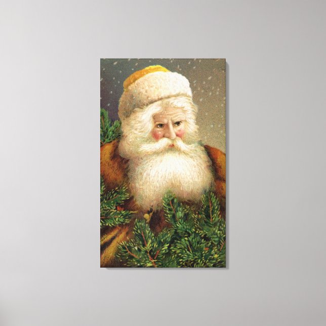 Vintager Weihnachtsmann 11 Leinwanddruck (Vorderseite)
