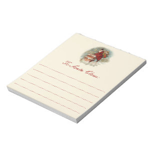 Vintager Weihnachtsmann am Weihnachtsfeiertag Notizblock