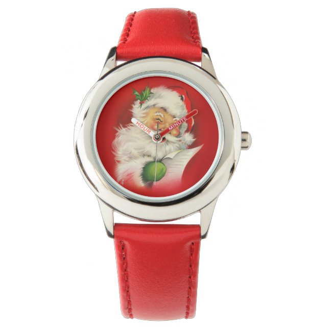 Vintager Weihnachtsmann Armbanduhr (Vorderseite)