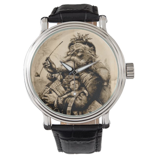 Vintager Weihnachtsmann Armbanduhr (Vorderseite)