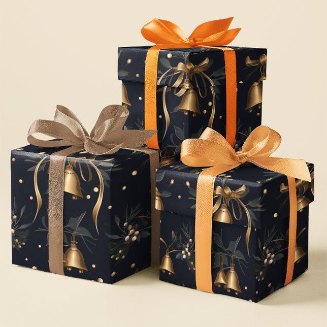 Vintager Weihnachtsmann Bell Weihnachtsgeschenk Wr Geschenkpapier (Von Creator hochgeladen)