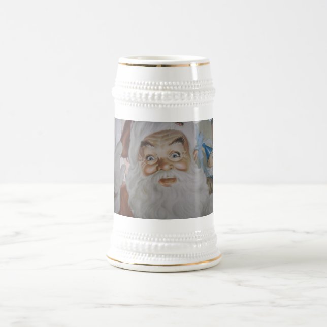 Vintager Weihnachtsmann Bierglas (Mittel)