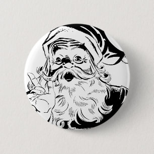 Vintager Weihnachtsmann Button